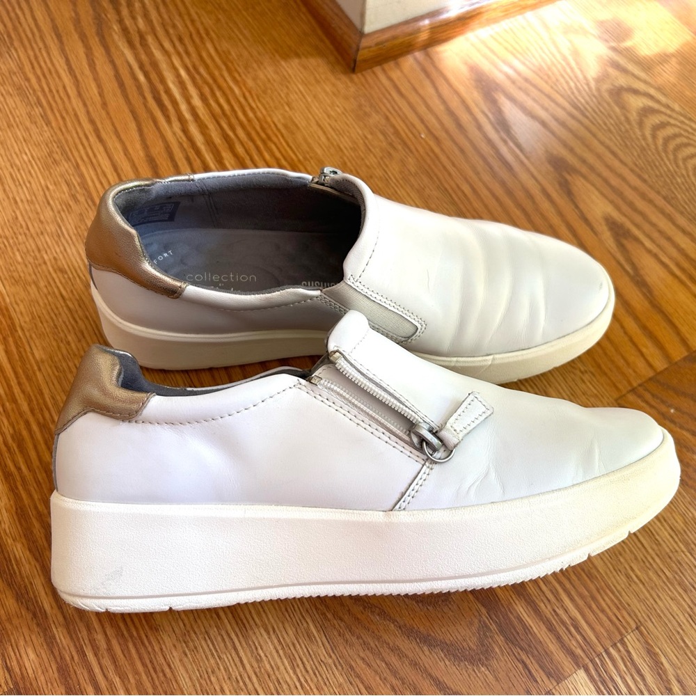 Clark’s leather platform loafers shoes